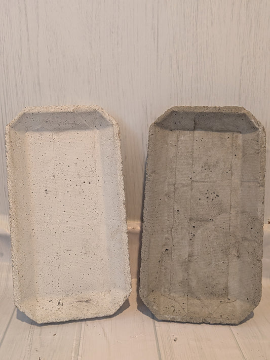 セメント受け皿 22cm 長方形 植木鉢用 おしゃれ インテリアトレイ 和モダン NoelHatch